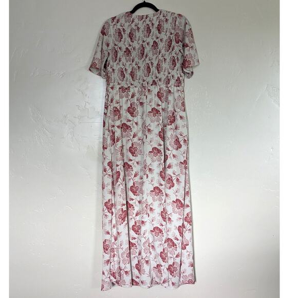 Polagram Dress Womens Medium Floral Romantic Feminine Lined Pockets Modest Maxi - Picture 9 of 15